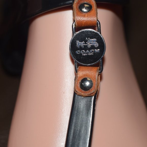 Coach Black Logo Jelly Sandals in a size 9B - Picture 3 of 8